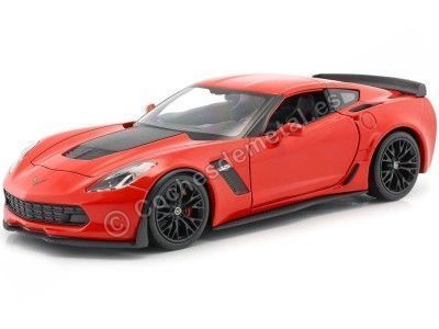 Cochesdemetal.es 2017 Chevrolet Corvette C7 Z06 Rojo 1:24 Welly 24085