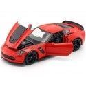 Cochesdemetal.es 2017 Chevrolet Corvette C7 Z06 Rojo 1:24 Welly 24085