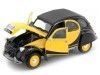 CARSDEMETAL.ES 1982 Citroen 2CV 6 Chaleston jaune / noir 1:24 Wellly 24009