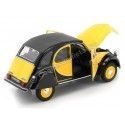 CARSDEMETAL.ES 1982 Citroen 2CV 6 Chaleston jaune / noir 1:24 Wellly 24009