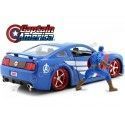 Cochesdemetal.es 2006 Ford Mustang GT + Figura Capitan America 1:24 Jada Toys 31187/253225007