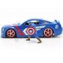 Cochesdemetal.es 2006 Ford Mustang GT + Figura Capitan America 1:24 Jada Toys 31187/253225007