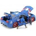 Cochesdemetal.es 2006 Ford Mustang GT + Figura Capitan America 1:24 Jada Toys 31187/253225007