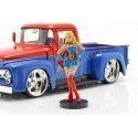 Cochesdemetal.es 1952 Ford F-100 Truck Pickup Custom + Figura Supergirl 1:24 Jada Toys 30454/253255008