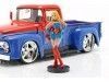 Cochesdemetal.es 1952 Ford F-100 Truck Pickup Custom + Figura Supergirl 1:24 Jada Toys 30454/253255008