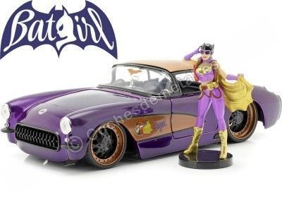 Cochesdemetal.es 1957 Chevrolet Corvette + Figura Batgirl 1:24 Jada Toys 30457 253255007