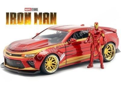 2016 Chevrolet Camaro + Figura Iron Man 1:24 Jada Toys 99724/253225003 Cochesdemetal.es