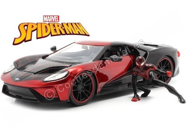 Cochesdemetal.es 2017 Ford GT + Miles Morales Spider-Man 1:24 Jada Toys 31190 253225008