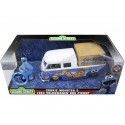 Cochesdemetal.es 1963 Volkswagen VW Bus PickUp + El Monstruo de las Galletas con Sonido 1:24 Jada Toys 31751