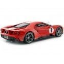 Cochesdemetal.es 2018 Ford GT Rojo con Raya Blanca 1:18 Maisto 31384