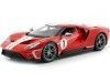 Cochesdemetal.es 2018 Ford GT Rojo con Raya Blanca 1:18 Maisto 31384