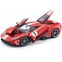 Cochesdemetal.es 2018 Ford GT Rojo con Raya Blanca 1:18 Maisto 31384