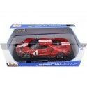 Cochesdemetal.es 2018 Ford GT Rojo con Raya Blanca 1:18 Maisto 31384