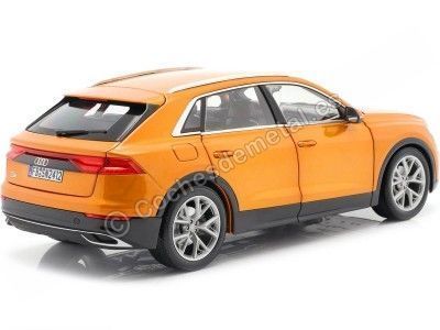 2018 Audi Q8 (4M) Orange Metallic 1:18 Norev HQ 188371 Cochesdemetal.es 2