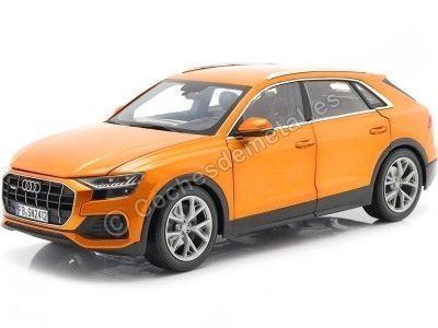 2018 Audi Q8 (4M) Orange Metallic 1:18 Norev HQ 188371 Cochesdemetal.es