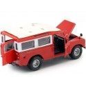 Cochesdemetal.es 1980 Land Rover Series II Rojo / Blanco 1:24 Bburago 22063