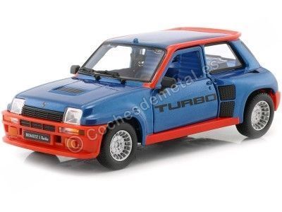 1982 Renault 5 R5 Turbo Azul/Rojo 1:24 Bburago 21088 Cochesdemetal.es