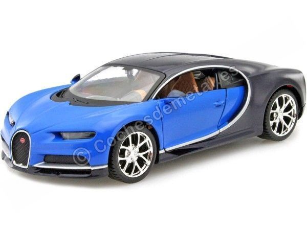 Cochesdemetal.es 2016 Bugatti Chiron Azul-Aazul 1:24 Food 31514