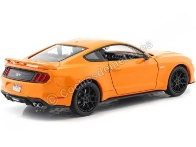 Cochesdemetal.es 2018 Ford Mustang GT 5.0 Cupe Naranja 1:24 Motor MAX 79352 2