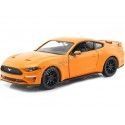 Cochesdemetal.es 2018 Ford Mustang GT 5.0 Cupe Naranja 1:24 Motor MAX 79352