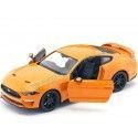 Cochesdemetal.es 2018 Ford Mustang GT 5.0 Cupe Naranja 1:24 Motor MAX 79352