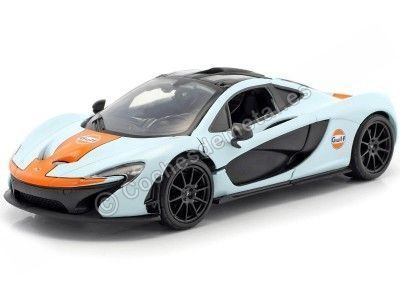 2015 McLaren P1 "Gulf Edition" Blue/Orange 1:24 Motor MAX 79642 Cochesdemetal.es
