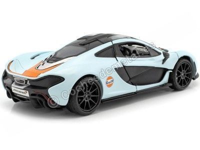 Cochesdemetal.es 2015 McLaren P1 "Gulf Edition" Blue / Orange 1:24 Motor Max 79642 2