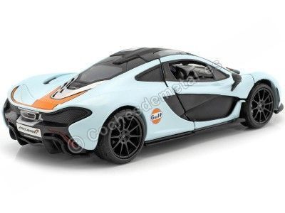 2015 McLaren P1 "Gulf Edition" Blue/Orange 1:24 Motor MAX 79642 Cochesdemetal.es 2