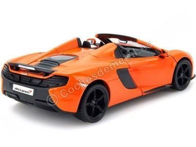 2014 McLaren 650S Spyder Metallic Orange 1:24 Motor MAX 79326 Cochesdemetal.es 2