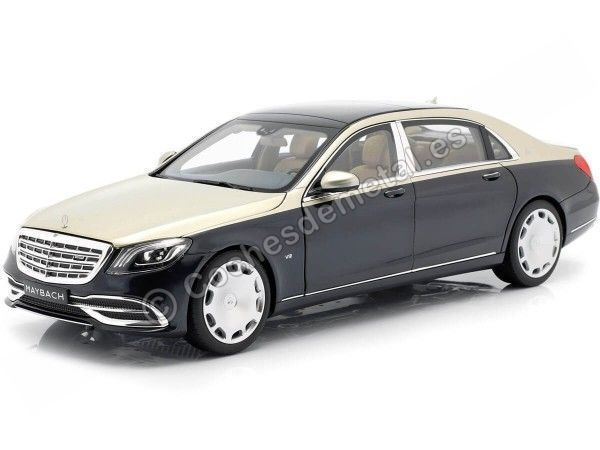 Cochesdemetal.es 2020 Mercedes-Benz Maybach S650 (X222) Gold/Blue 1:18 Dealer Edition B66960615