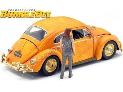Cochesdemetal.es 1967 Volkswagen Beetle + Figura Charlie Bumblebee (Transformers) 1:24 Jada Toys 30114/253115000 2