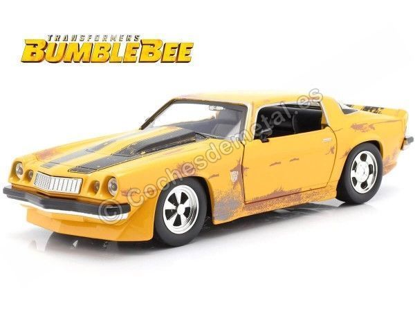 Cochesdemetal.es 1977 Chevrolet Camaro Transformers Bumblebee Amarillo 1:24 Jada Toys 99383