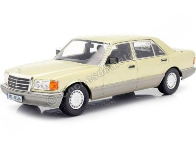 1985 Mercedes-Benz 560 SEL Clase S Facelift (W126) Plata Astral 1:18 iScale 118000000061 Cochesdemetal.es