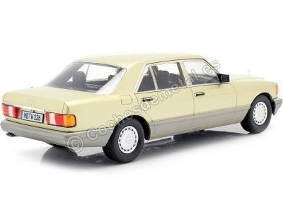 1985 Mercedes-Benz 560 SEL Clase S Facelift (W126) Plata Astral 1:18 iScale 118000000061 Cochesdemetal.es 2