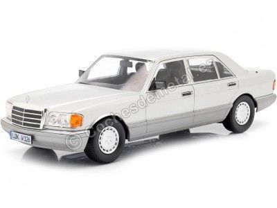 Cochesdemetal.es 1985 Mercedes-Benz 560 SEL Clase S Facelift (W126) Plata/Gris 1:18 iScale 118000000059