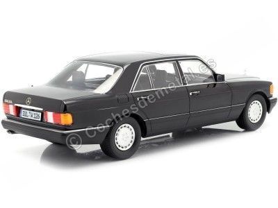 1985 Mercedes-Benz 560 SEL Clase S Facelift (W126) Negro 1:18 iScale 118000000058 Cochesdemetal.es 2