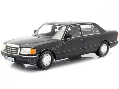 1985 Mercedes-Benz 560 SEL Clase S Facelift (W126) Negro 1:18 iScale 118000000058 Cochesdemetal.es