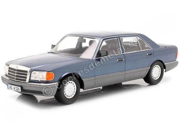Carsdemetal.es 1985 Mercedes-Benz 560 Sel Class S Facelift (W126) Azul 1:18 ISCALE 118000000060