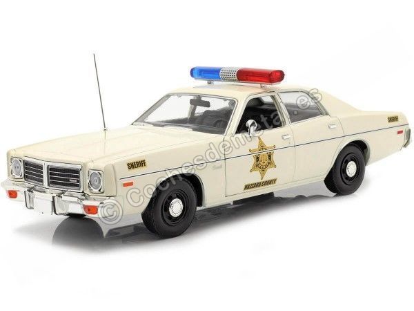 Cochesdemetal.es 1975 Dodge Coronet "Hazzard County Sherif" 1:18 Greenlight 19092