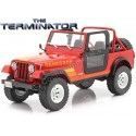 Cochesdemetal.es 1983 Jeep Renegade CJ-7 "Terminator + Sarah Connor" Rojo 1:18 Greenlight 19060