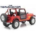 Cochesdemetal.es 1983 Jeep Renegade CJ-7 "Terminator + Sarah Connor" Rojo 1:18 Greenlight 19060