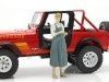 Carsdemetal.es 1983 Jeep Renegade CJ-7 "Terminator + Sarah Connor" Red 1:18 Greenlight 19060