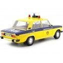 Carsdemetal.es 1976 lada 2106 (assento 124) Polícia Amarela/Azul 1:18 Triple-9 1800246