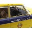 Carsdemetal.es 1976 lada 2106 (assento 124) Polícia Amarela/Azul 1:18 Triple-9 1800246
