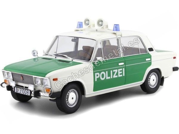 Carsdemetal.es 1976 lada 2106 (assento 124) Polícia Glose/Green 1:18 Triple-9 1800245