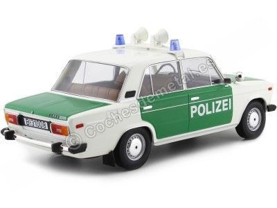 Cochesdemetal.es 1976 Lada 2106 (Seat 124) Policia Alemania Blanco/Verde 1:18 Triple-9 1800245 2