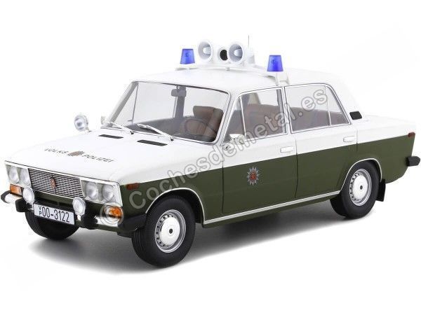Cochesdemetal.es 1976 Lada 2106 (Seat 124) Policia Popular Alemana Blanco/Verde 1:18 Triple-9 1800244