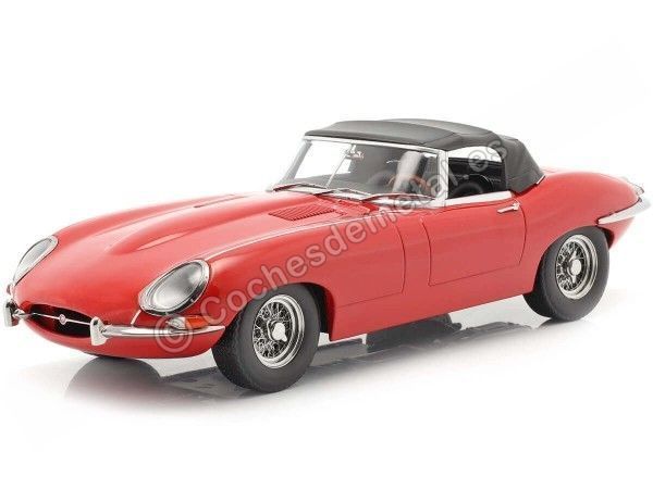 Cochesdemetal.es 1961 Jaguar E-Type Cabriolet Closed Top Series 1 LHD Rojo 1:18 KK-Scale KKDC180484