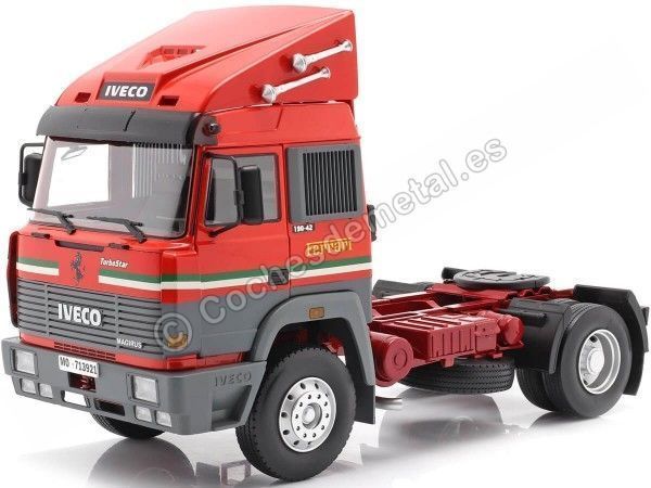 Cochesdemetal.es 1988 Camion Iveco Turbo Star "Scuderia Ferrari" Rojo 1:18 Road Kings 180073