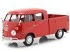 Carsdemetal.es 1967 Volkswagen tipo 2 T1 CABRY DUPLE RED PICKUP 1:24 MOTOR MAX 79343